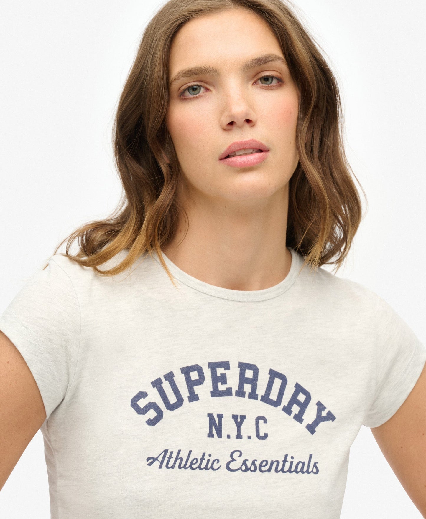 Athletic Essential Slub Slim Fit Tee | Iced Grey Marle