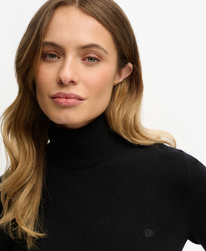 Classic Turtle Neck Slim Fit Jumper | Black