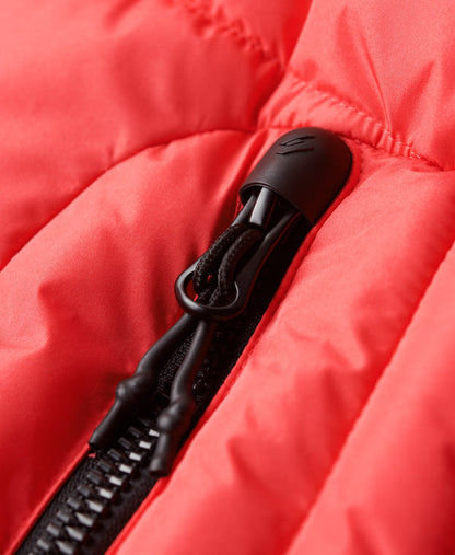 Slim Fit Hooded Spirit Sports Puffer | Active Pink