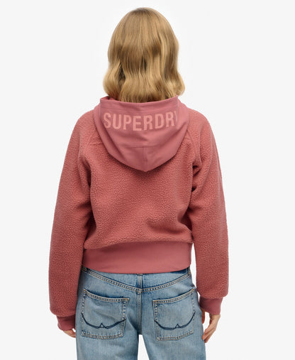 Active Tech Fleece Full Ziphood | Withered Rose