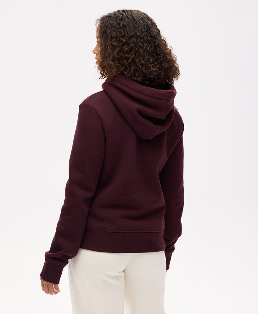 Essential Logo Hoodie | Rich Deep Burgundy