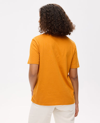 Essential Logo Embroidered Slim Fit Tee | Track Gold