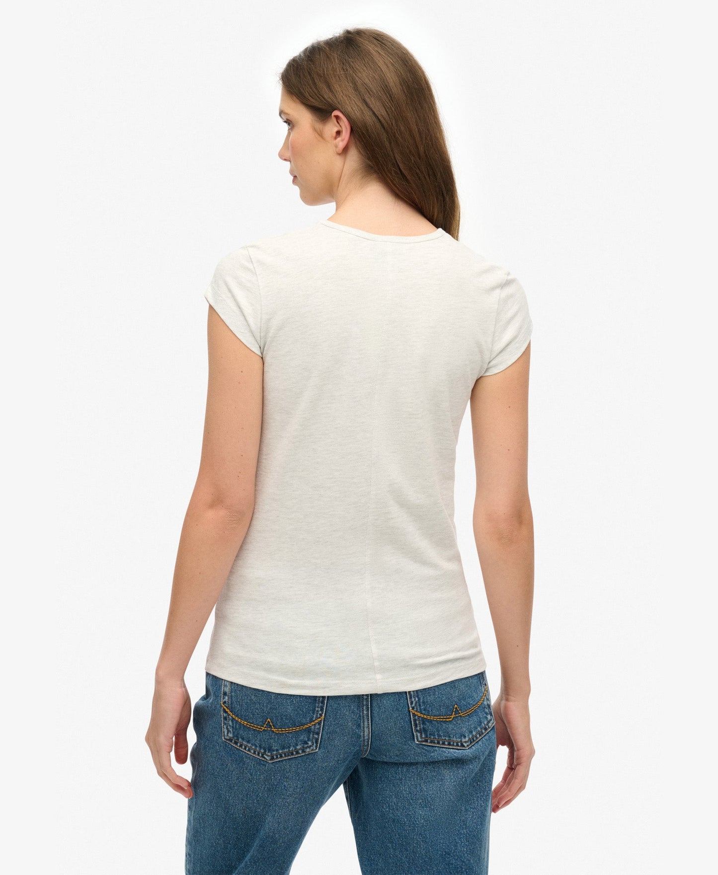 Athletic Essential Slub Slim Fit Tee | Iced Grey Marle