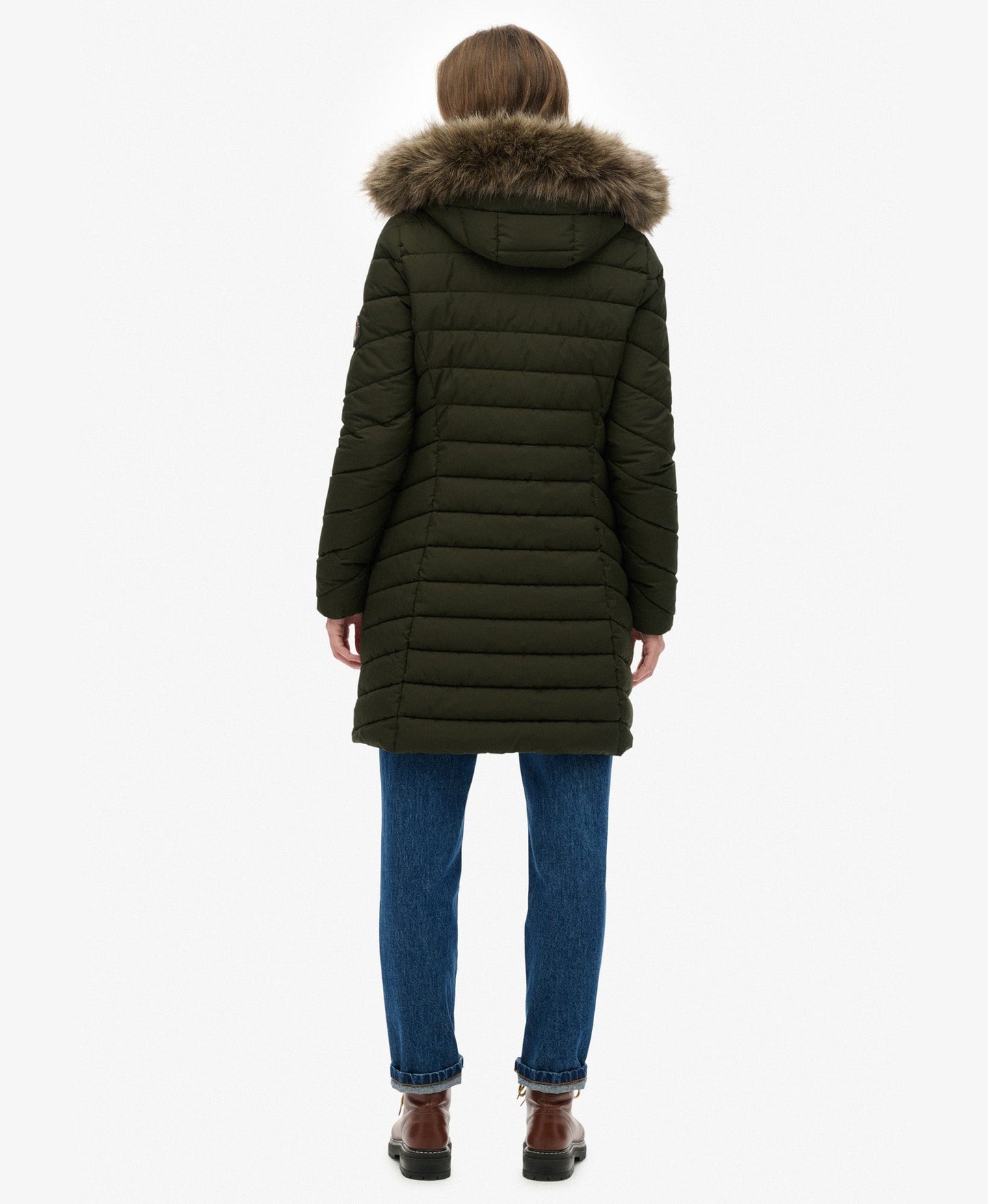 Fuji Hooded Mid Length Jacket | Surplus Goods Olive Green