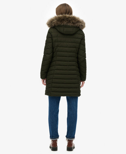 Fuji Hooded Mid Length Jacket | Surplus Goods Olive Green