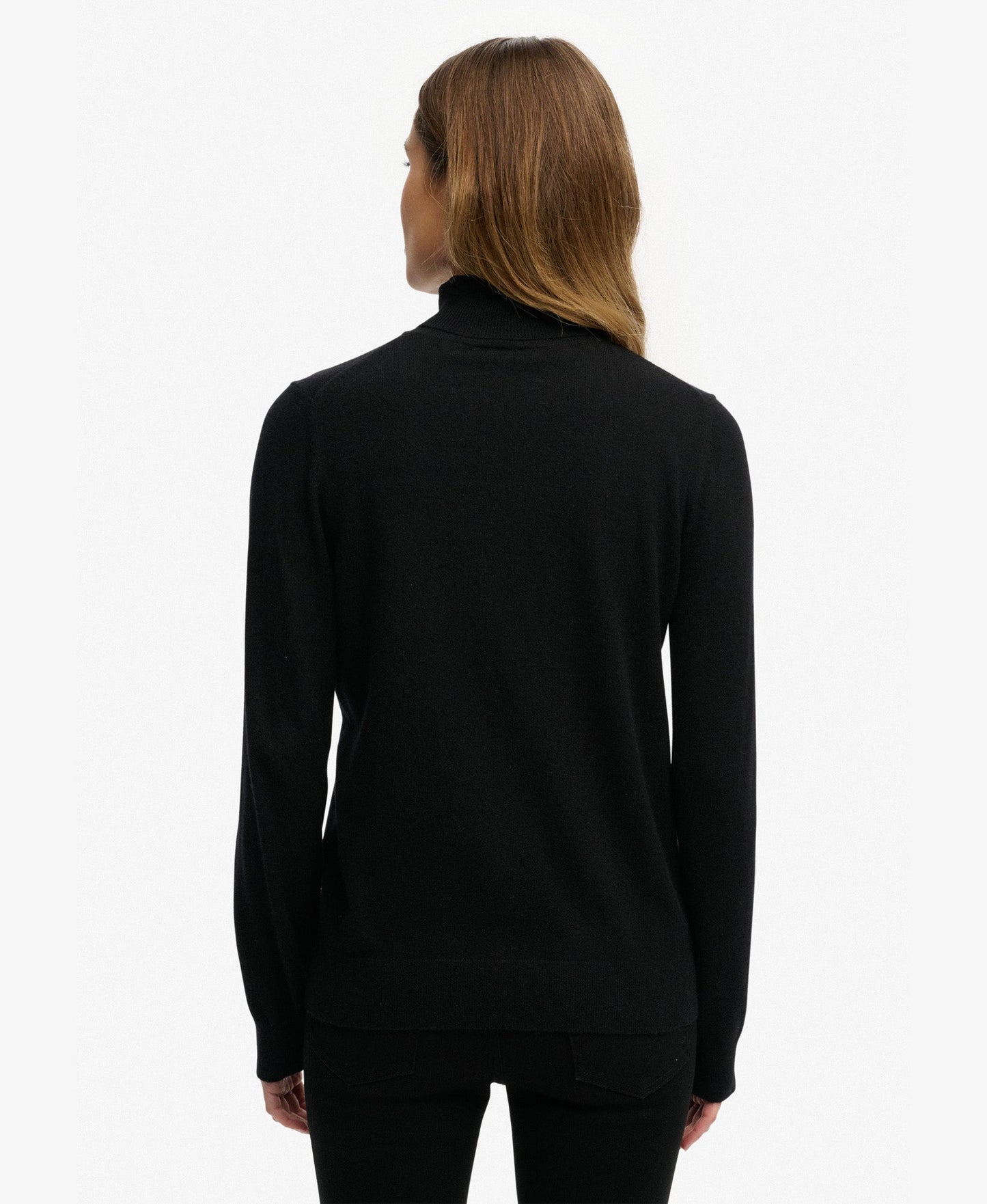 Classic Turtle Neck Slim Fit Jumper | Black