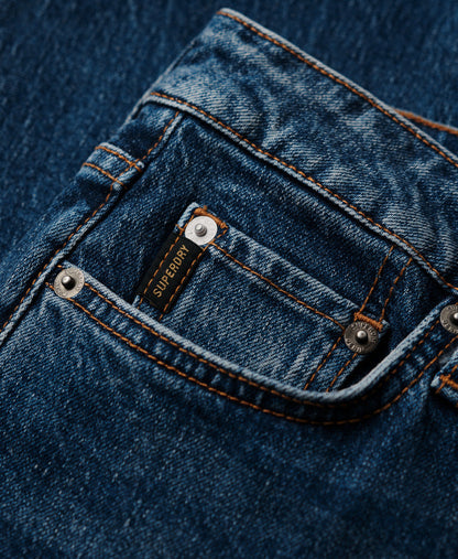 Organic Cotton Mid Rise Slim Jeans | Valley Blue 30