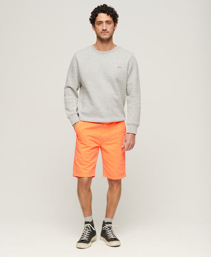 Officer Slim Fit Chino Shorts | Peach