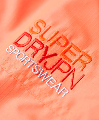 Hooded Embroidered Sd Windbreaker Jacket | Pastelline Coral