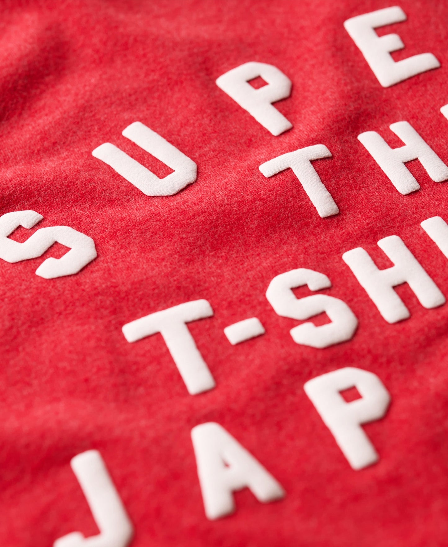 Puff Print Archive Fitted Slim Fit Tee | Papaya Red Marle
