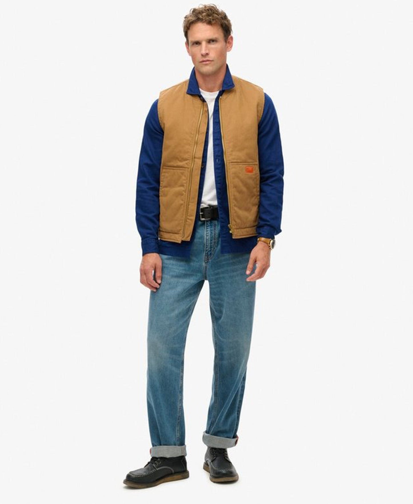 Surplus Workwear Vest | Denim Co Tobacco Brown