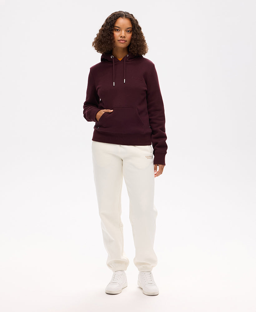 Essential Logo Hoodie | Rich Deep Burgundy