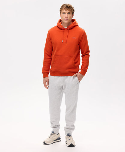 Essential Logo Slim Fit Hoodie | Denim Co Rust Orange