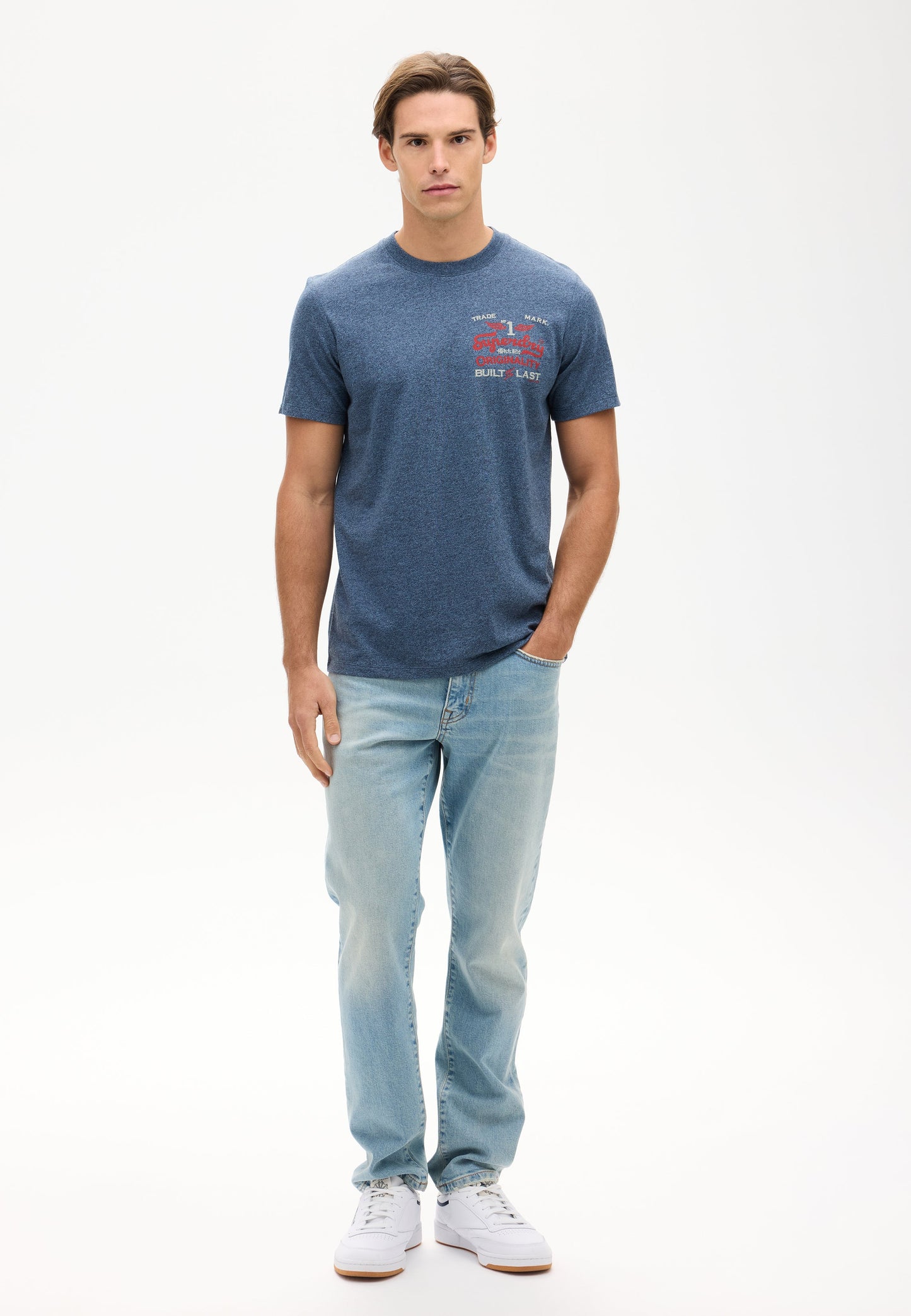 Vintage Workwear Graphic Tee | Blue Grit