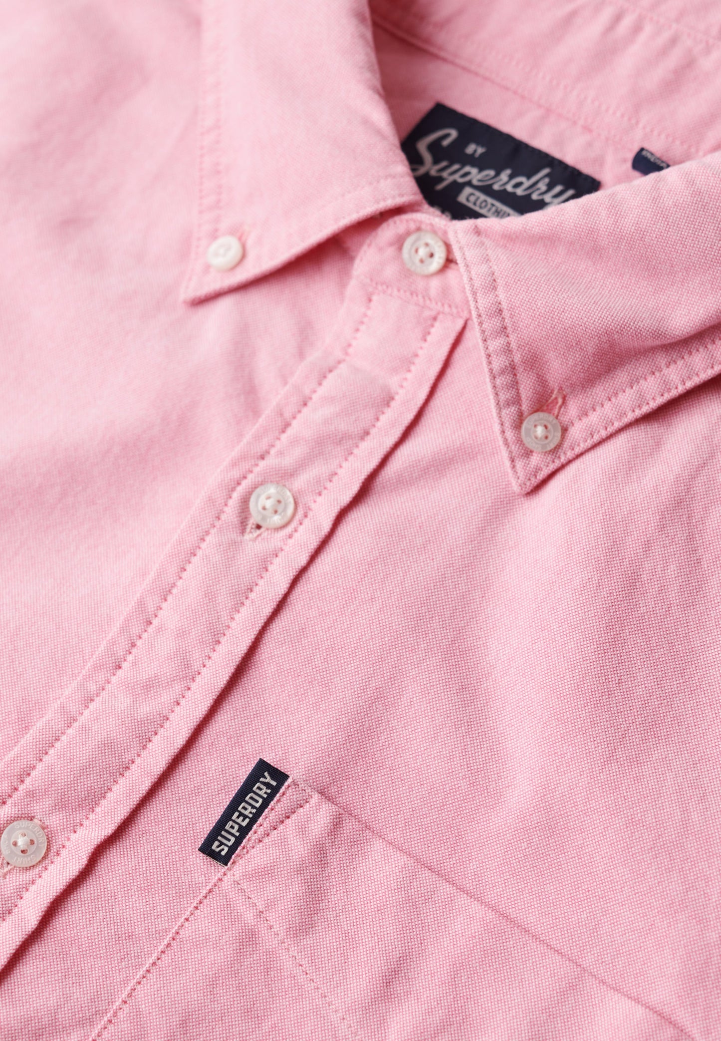 Vintage Oxford Short Sleeve Shirt | Bright Pink