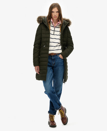 Fuji Hooded Mid Length Jacket | Surplus Goods Olive Green