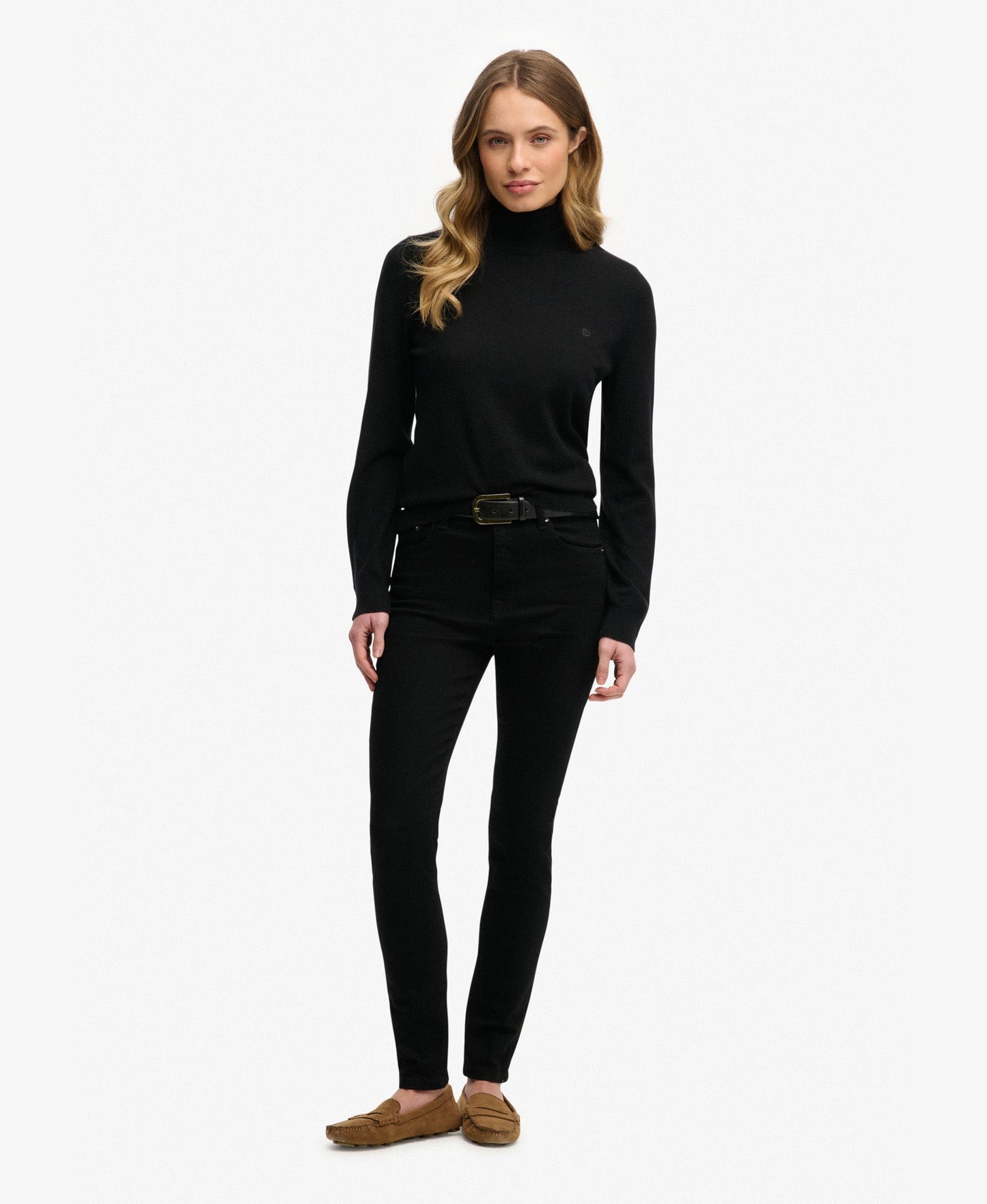 Classic Turtle Neck Slim Fit Jumper | Black