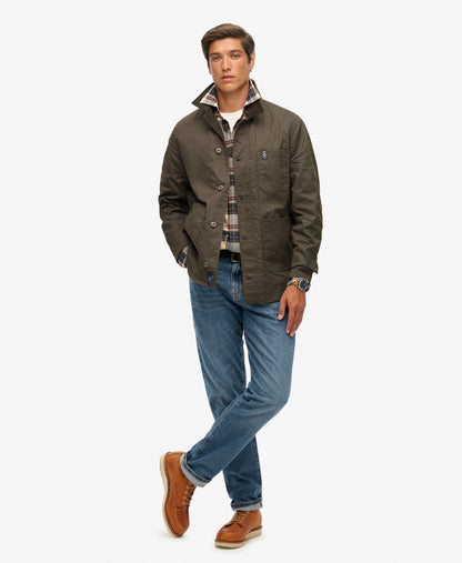 Merchant Waxed Worker Jacket | Chive Green