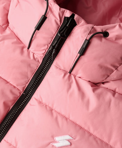 Slim Fit Hooded Spirit Sports Puffer | Montauk Blush