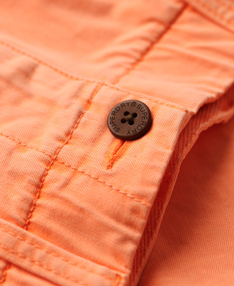 Officer Slim Fit Chino Shorts | Peach