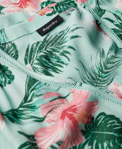 Printed Mini Wrap Dress | Luna Rose Mint