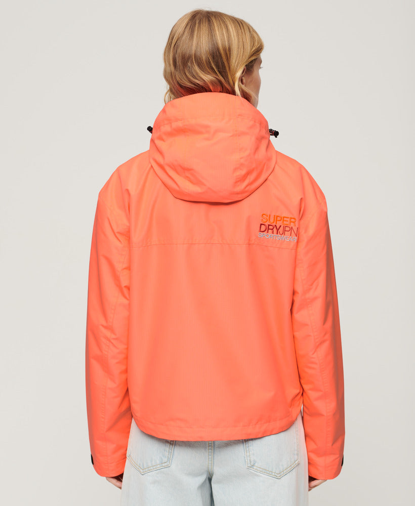 Hooded Embroidered Sd Windbreaker Jacket | Pastelline Coral