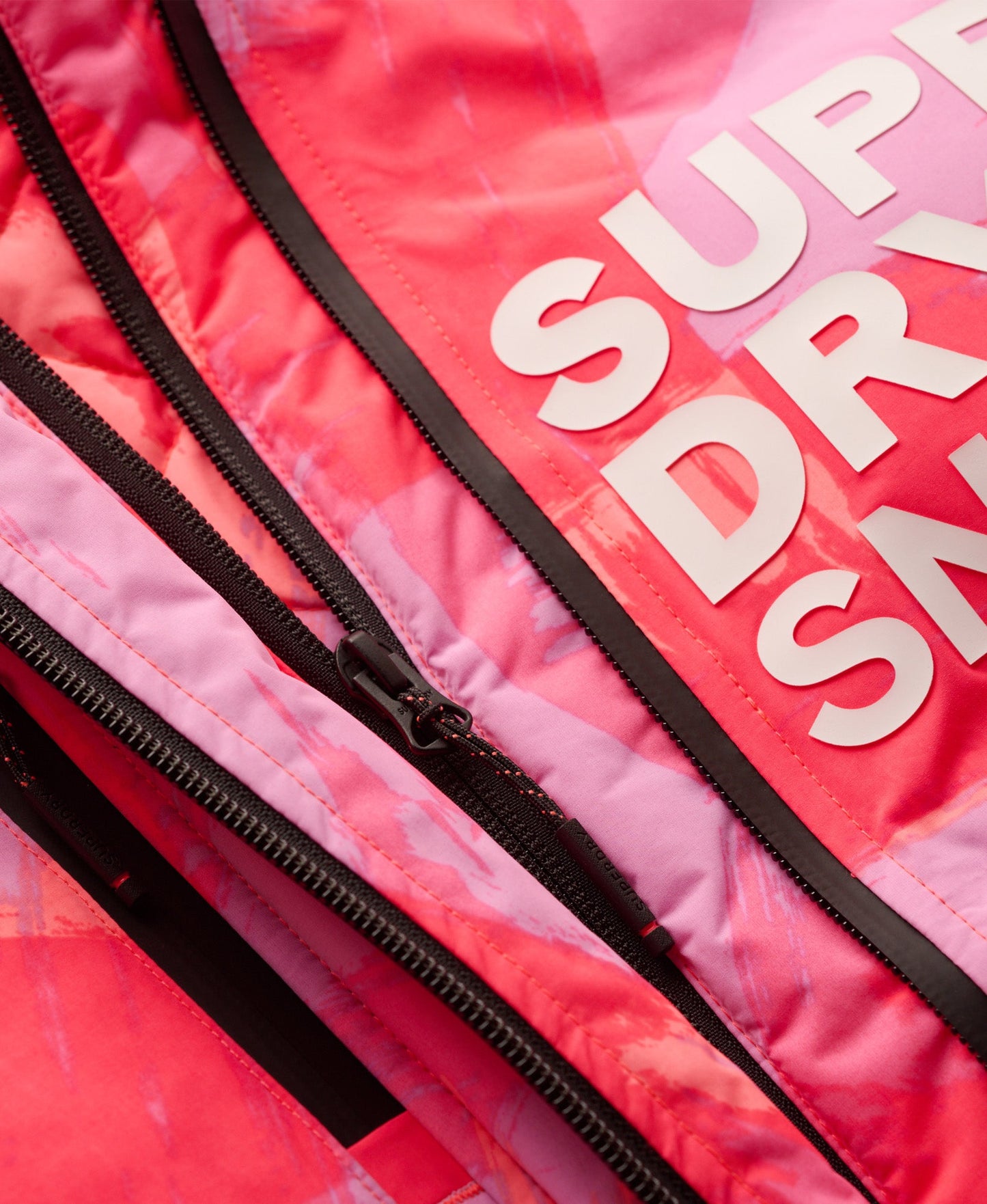 Hooded Ski Boxy Puffer Jacket | Brush Camo Coral