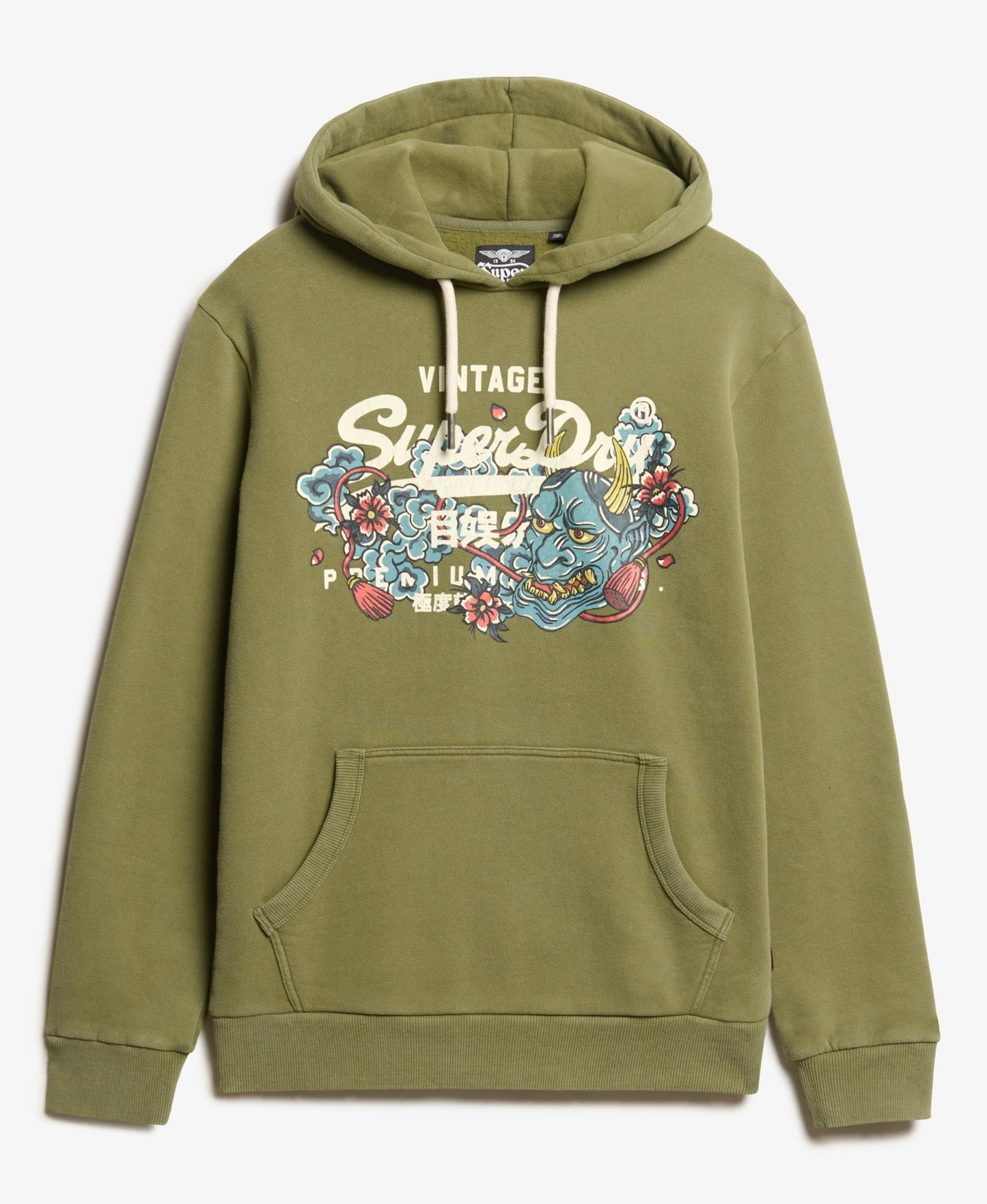 Tokyo Vintage Logo Graphic Hoodie | Soft Moss Green