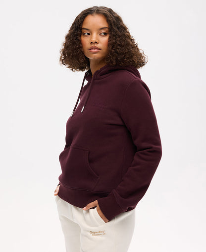 Essential Logo Hoodie | Rich Deep Burgundy