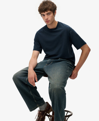 Blank Oversized Tee | Blueberry Navy