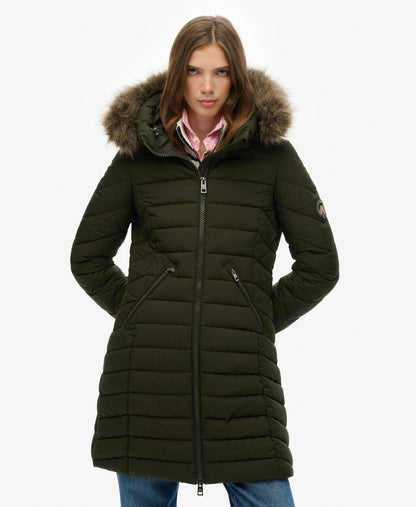 Fuji Hooded Mid Length Jacket | Surplus Goods Olive Green
