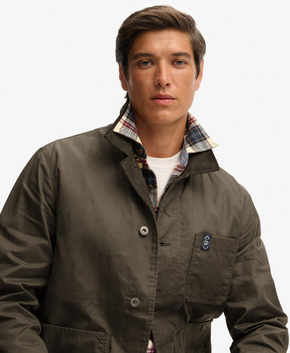 Merchant Waxed Worker Jacket | Chive Green