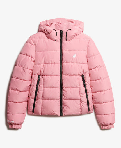 Slim Fit Hooded Spirit Sports Puffer | Montauk Blush