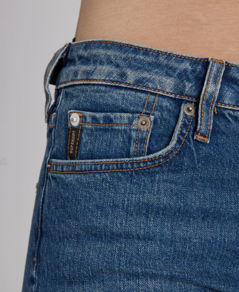 Organic Cotton Mid Rise Slim Jeans | Valley Blue 30
