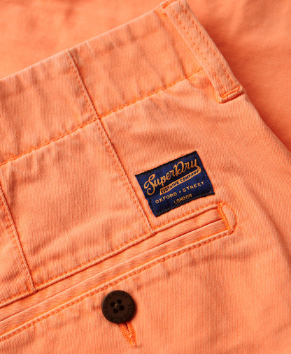 Officer Slim Fit Chino Shorts | Peach