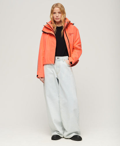 Hooded Embroidered Sd Windbreaker Jacket | Pastelline Coral