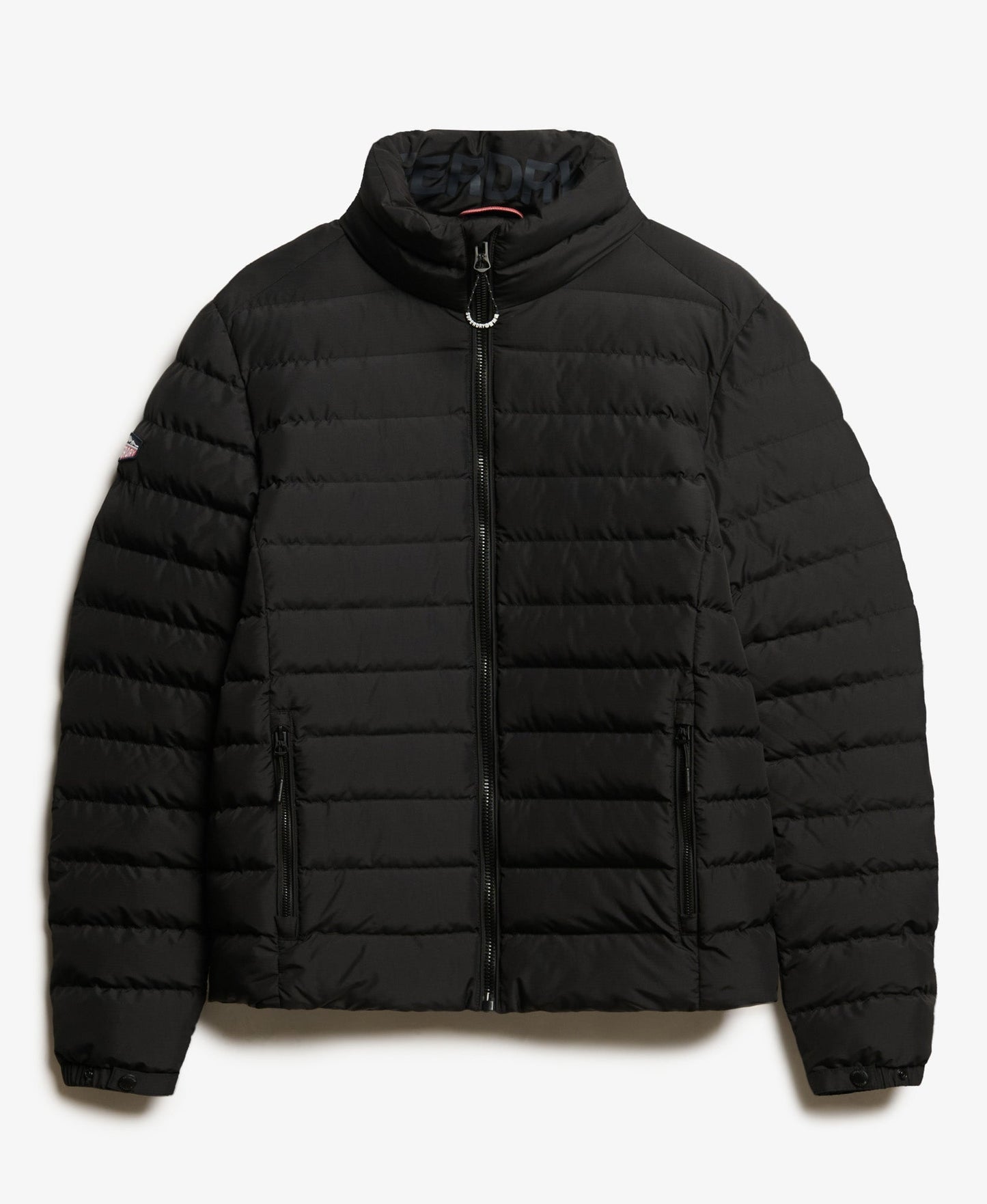Fuji Print Padded Slim Fit Jacket | Black