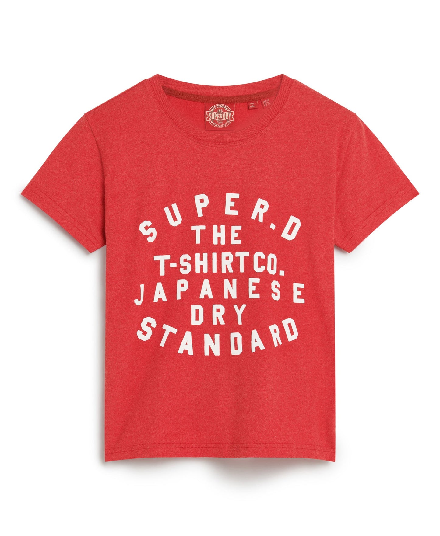 Puff Print Archive Fitted Slim Fit Tee | Papaya Red Marle
