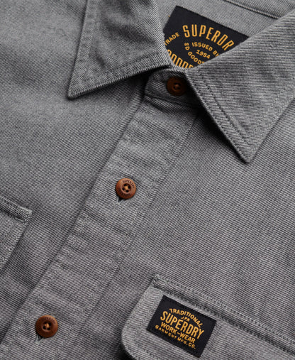 Flannel Workwear Shirt | Pearl Blue