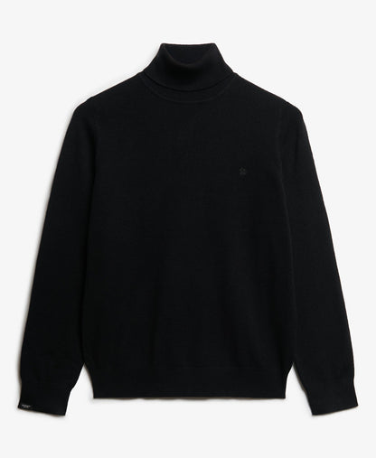 Classic Turtle Neck Slim Fit Jumper | Black
