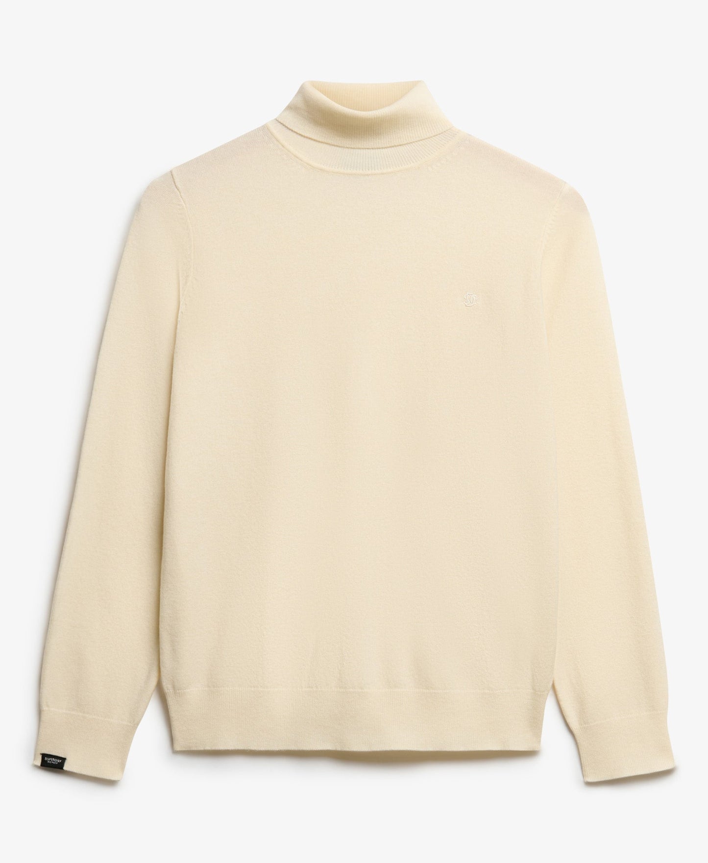 Classic Turtle Neck Slim Fit Jumper | Cream Marle