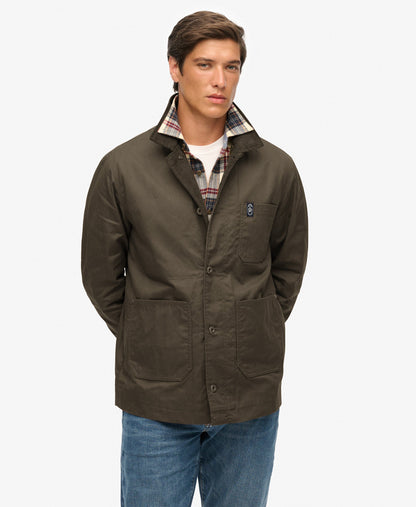 Merchant Waxed Worker Jacket | Chive Green