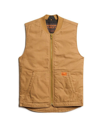 Surplus Workwear Vest | Denim Co Tobacco Brown
