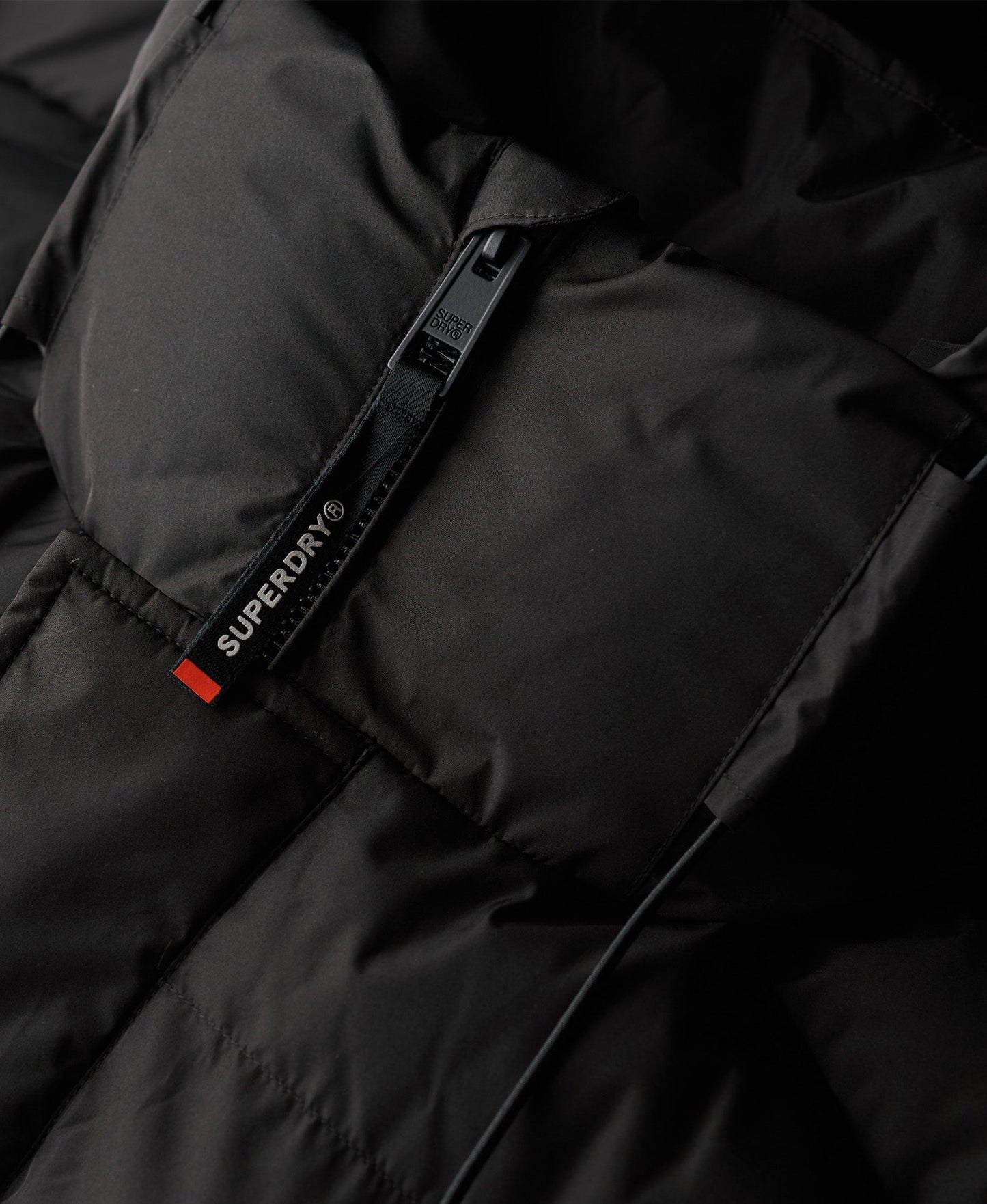 Hooded 5 Baffle Sports Puffer | Black