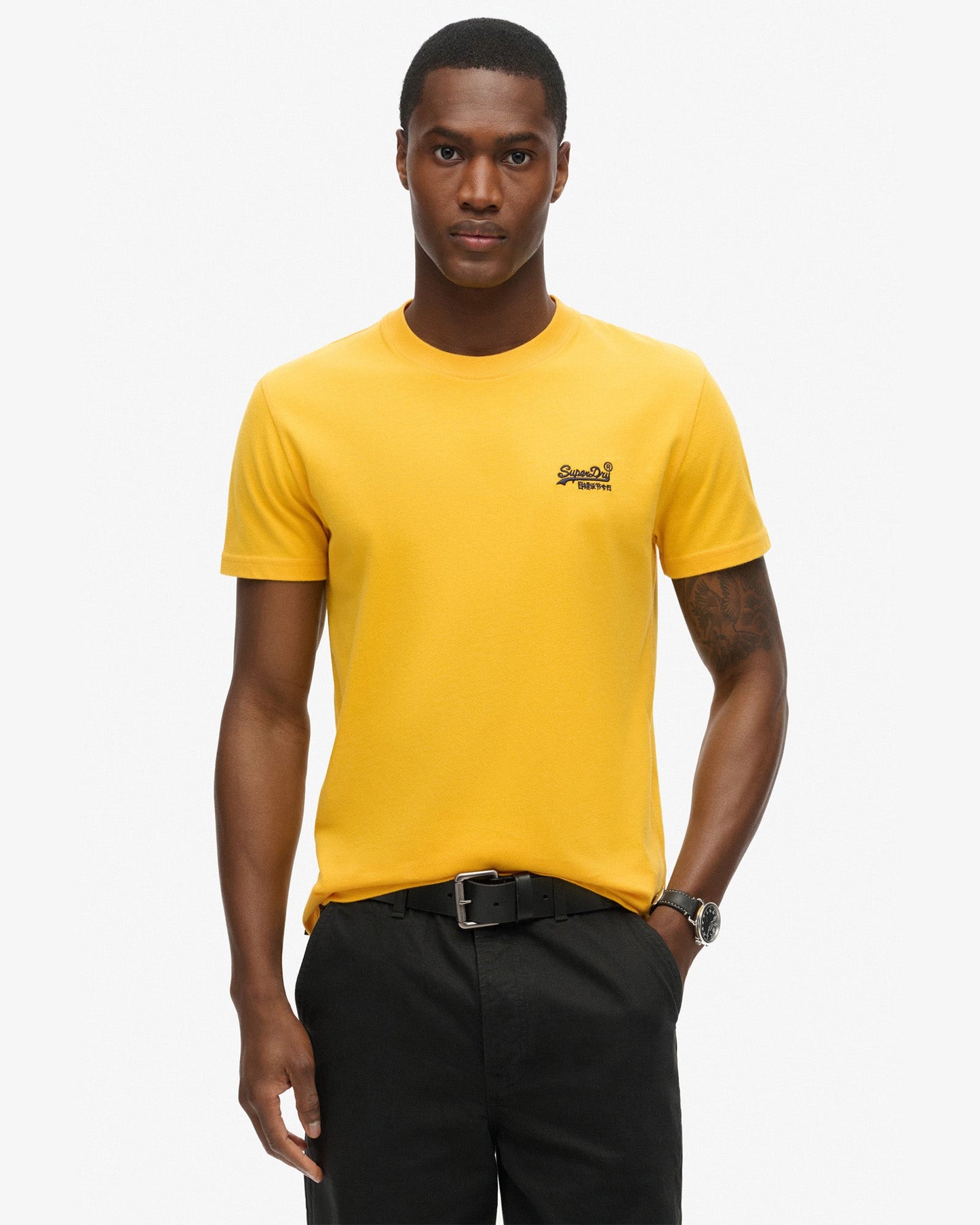 Essential Logo Embroidered Slim Fit Tee | Utah Gold