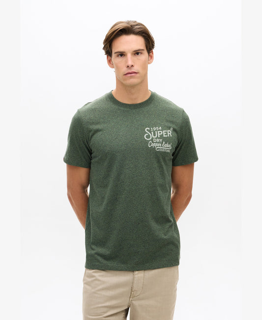 Copper Label Chest Tee | Khaki Jaspe