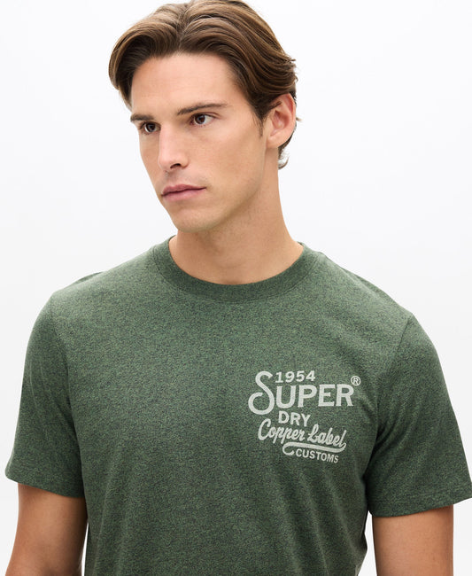 Copper Label Chest Tee | Khaki Jaspe