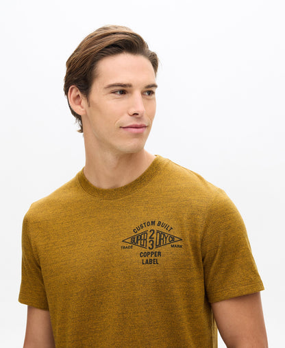 Copper Label Chest Tee | Utah Gold Grit