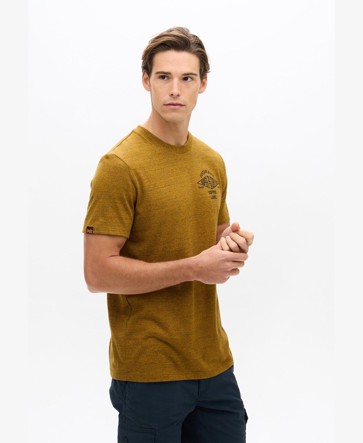 Copper Label Chest Tee | Utah Gold Grit