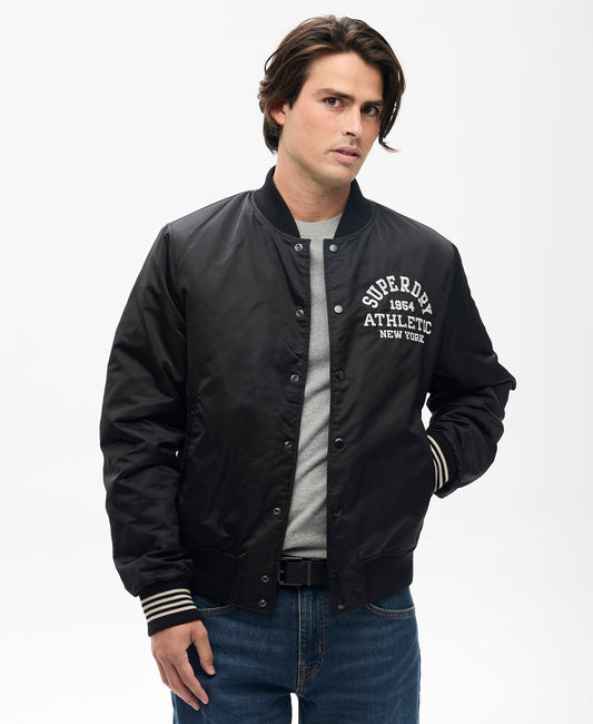 Athletic Varsity Bomber | Black